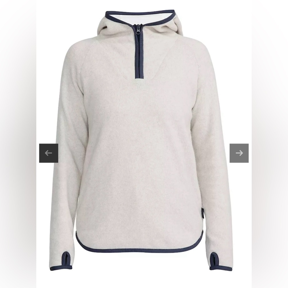 HOLEBROOK SWEDEN Judith Hood windproof sweater light grey melange. NWT. Size M